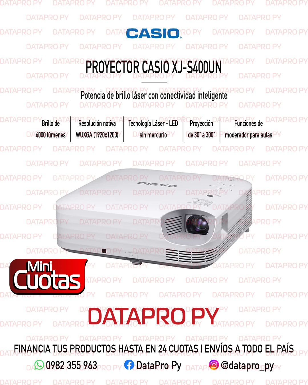 Proyector Casio XJ-S400UN 4000 Lúmenes Proyector Casio XJ-S400UN 4000 Lúmenes